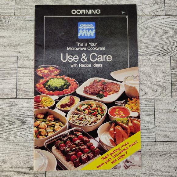 Corning Microwave Cookware Use & Care with Recipe Ideas Vtg Booklet VERY GOOD - Picture 1 of 13